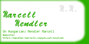 marcell mendler business card